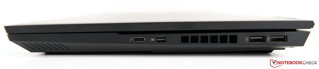Справа: USB Type-C с Thunderbolt 3 