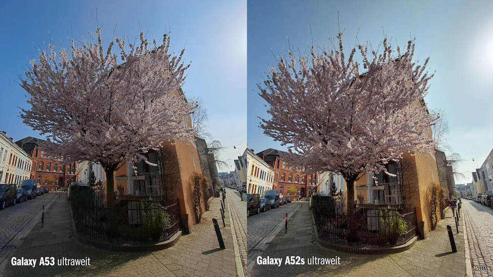 Сверхширокоугольные камеры Galaxy A53 и A52s.