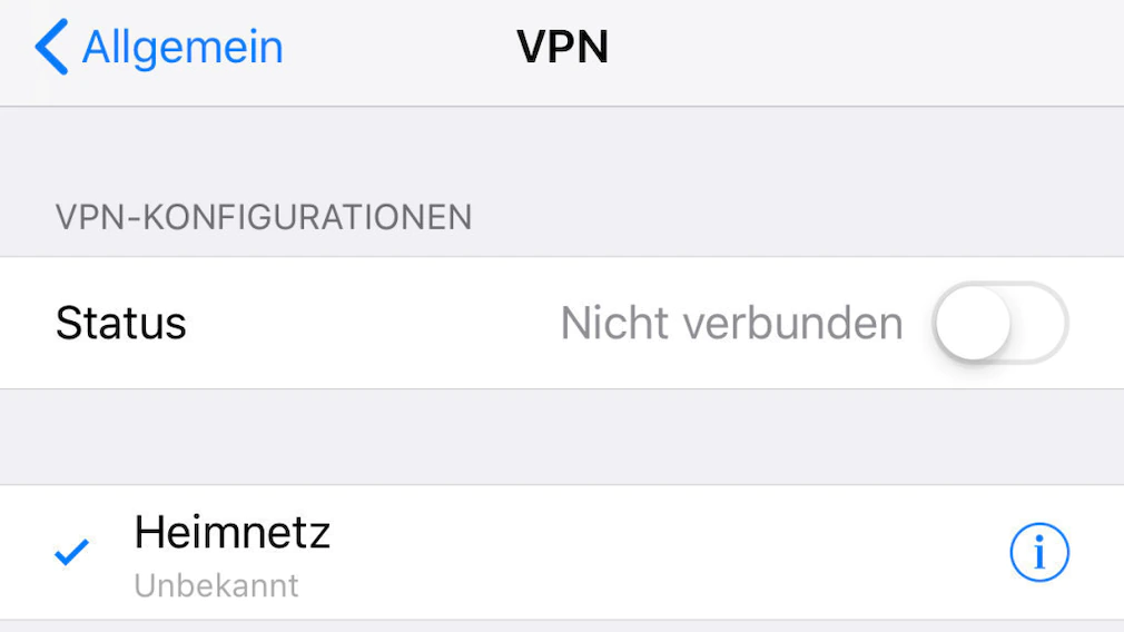 VPN на Iphone завершение