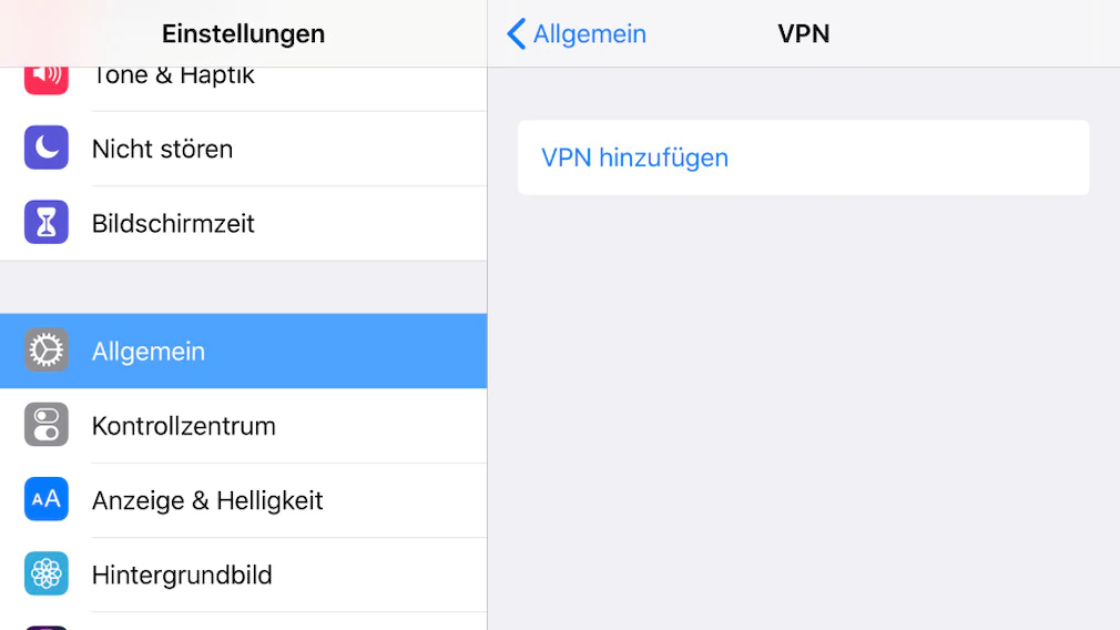 Здесь выберите Добавить VPN .